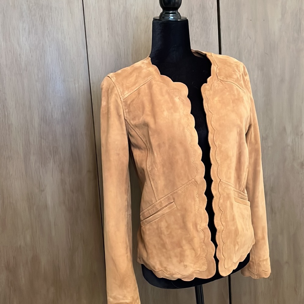 Suede Carmel Color Jacket Size M